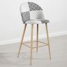 Buy Patchwork Upholstered Stool - Scandinavian Style - Black and White - Bennett  White / Black 59947 - prices